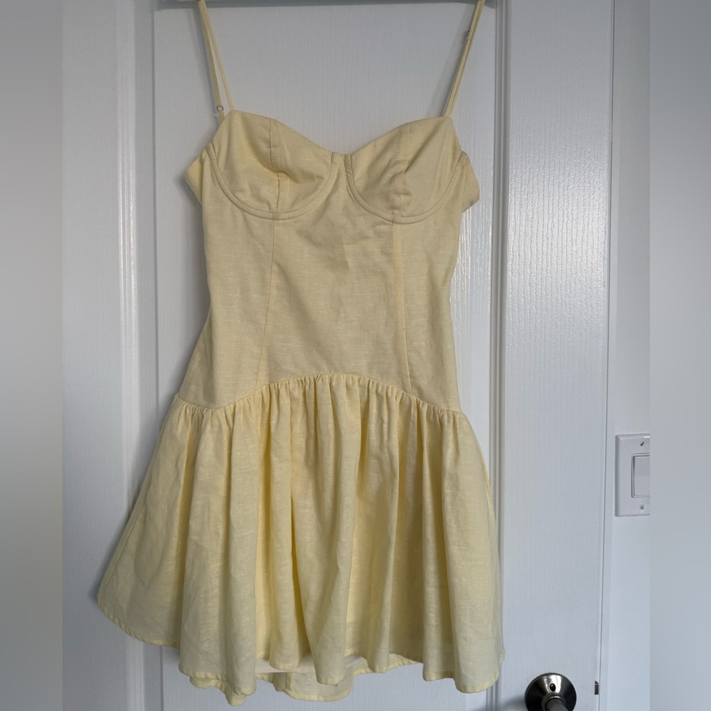 Cotton Candy LA Yellow Spaghetti Strap Dress.